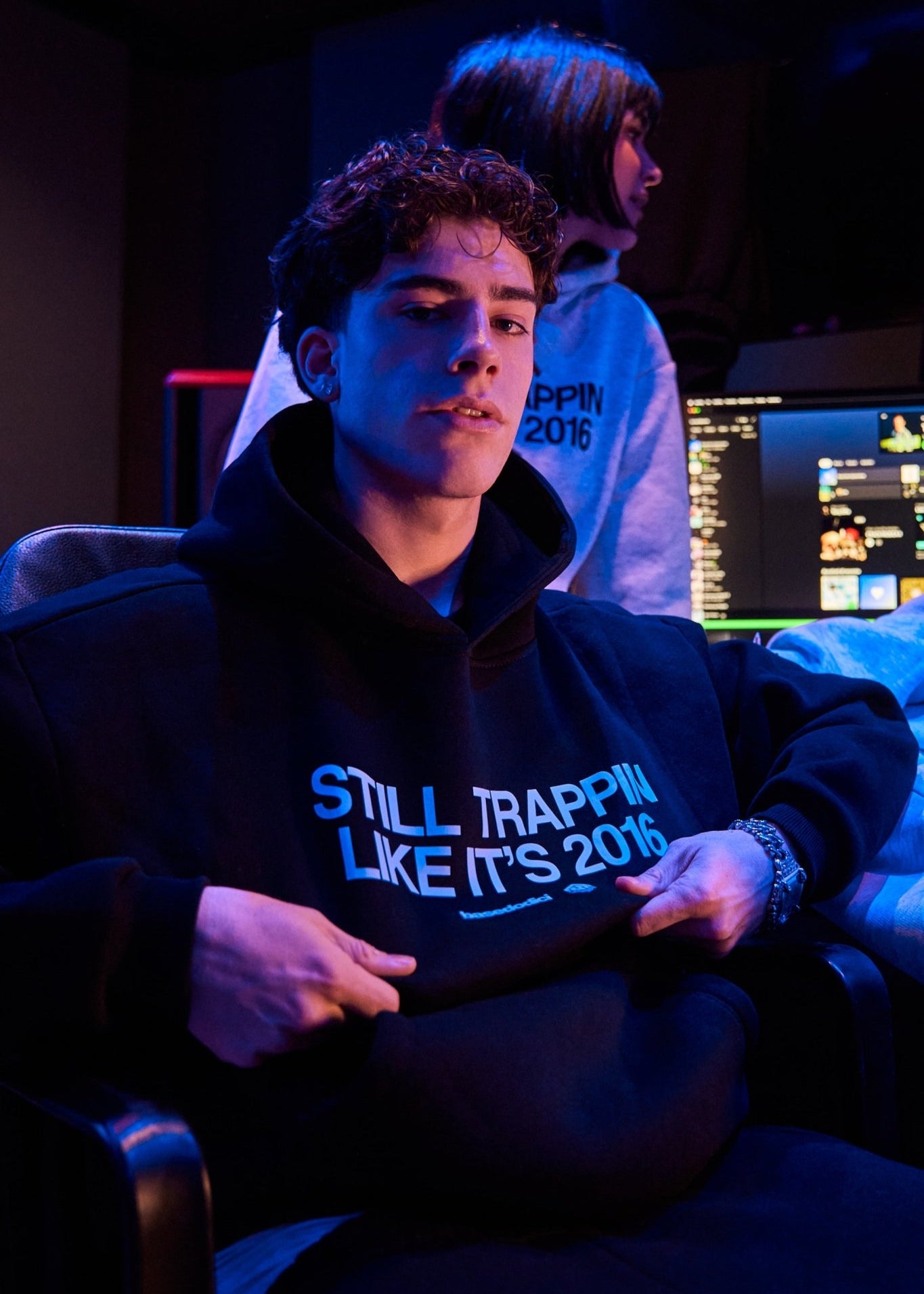 Hoodie "CASHMERExBASEDODICI" StillTrappin Black - BASEDODICI®