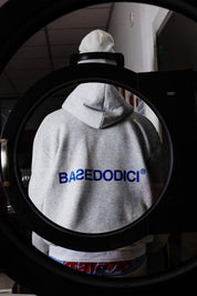 Hoodie "COMFY" Back Logo AshGrey/Blue - BASEDODICI®