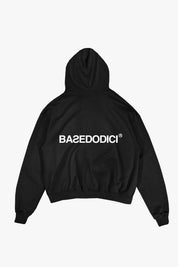 Hoodie "COMFY" Back Logo Black/White - BASEDODICI®