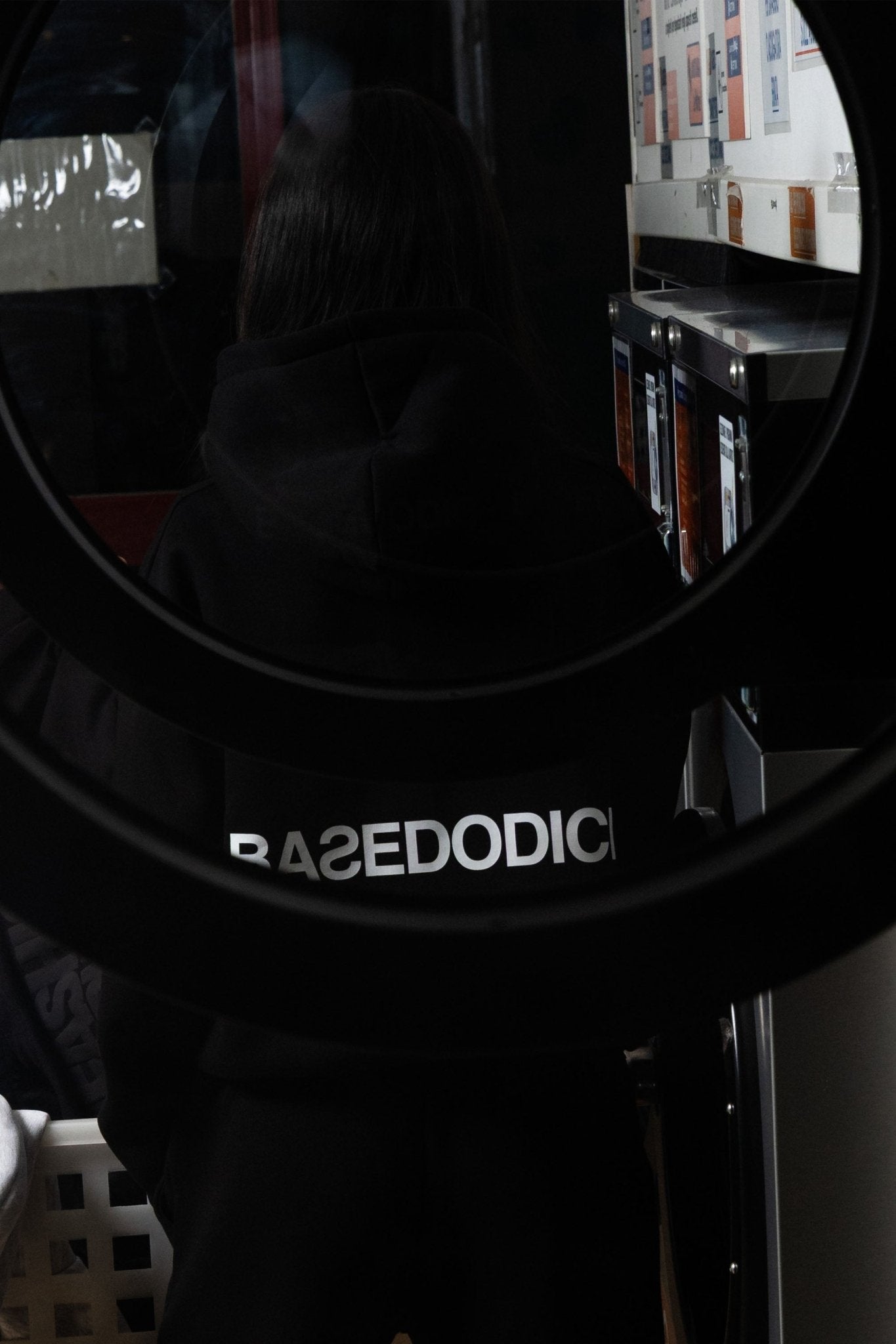 Hoodie "COMFY" Back Logo Black/White - BASEDODICI®