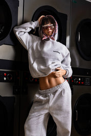 Hoodie "COMFY" Basic AshGrey/Black - BASEDODICI®