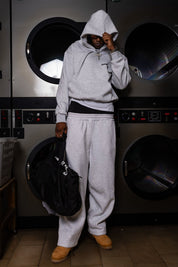 Hoodie "COMFY" Basic AshGrey/Black - BASEDODICI®