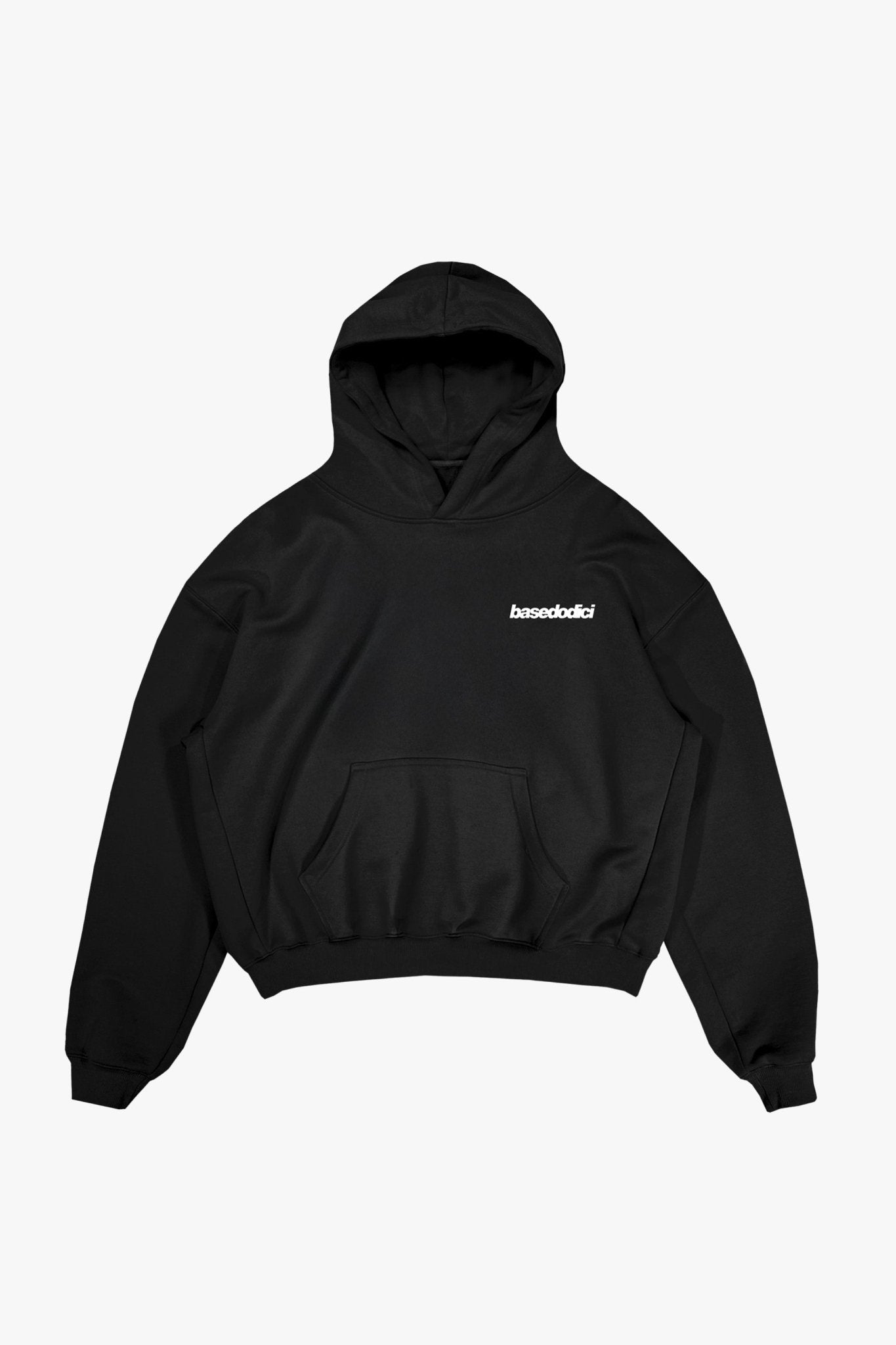 Hoodie "COMFY" Basic Black/White - BASEDODICI®