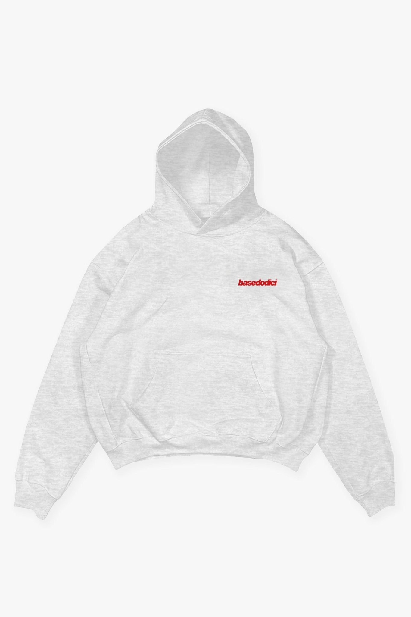 Hoodie "COMFY" FCK AshGrey/Red - BASEDODICI®
