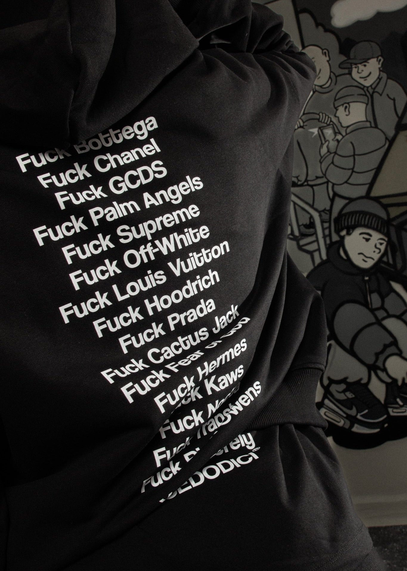 Hoodie "COMFY" FCK Black - BASEDODICI®