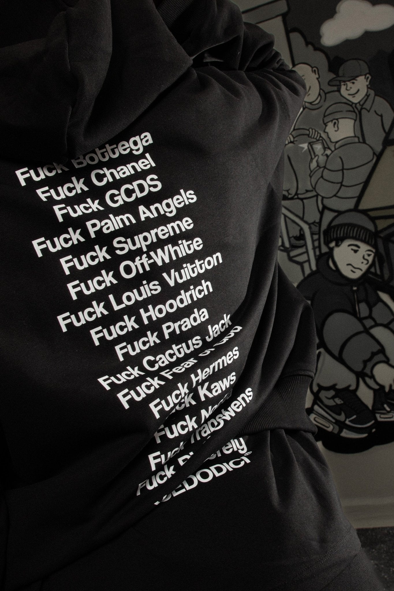 Hoodie "COMFY" FCK Black - BASEDODICI®