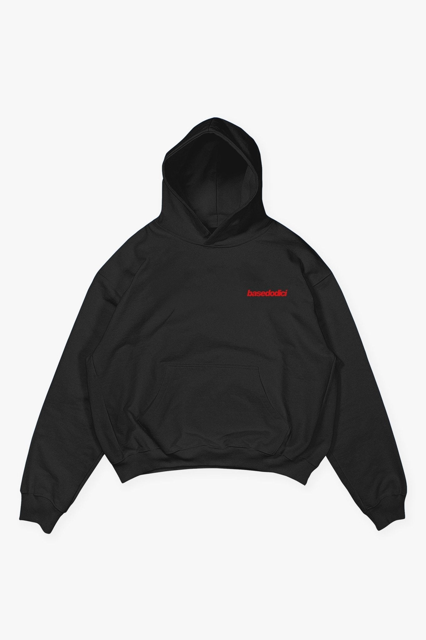 Hoodie "COMFY" FCK Black/Red - BASEDODICI®