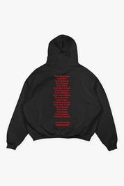 Hoodie "COMFY" FCK Black/Red - BASEDODICI®