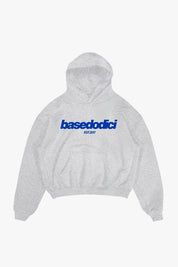 Hoodie "COMFY" Front Logo AshGrey/Blue - BASEDODICI®