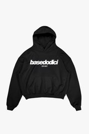 Hoodie "COMFY" Front Logo Black/White - BASEDODICI®