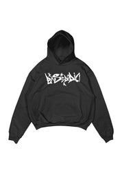Hoodie "COMFY" Graffiti Black - BASEDODICI®