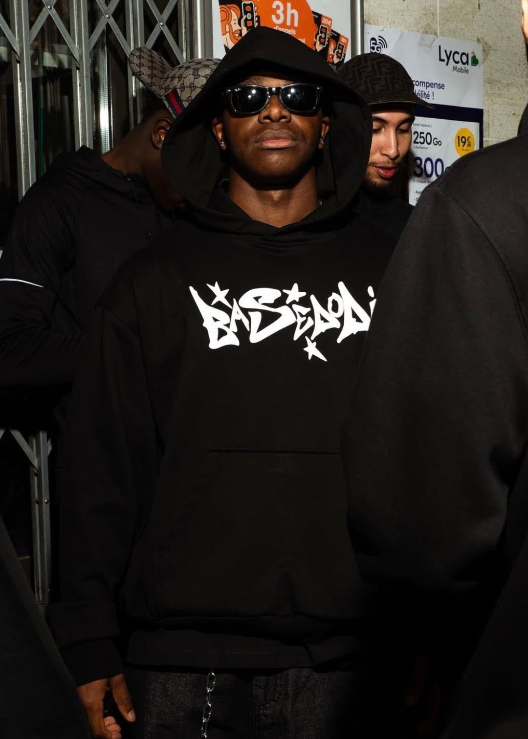 Hoodie "COMFY" Graffiti Black - BASEDODICI®