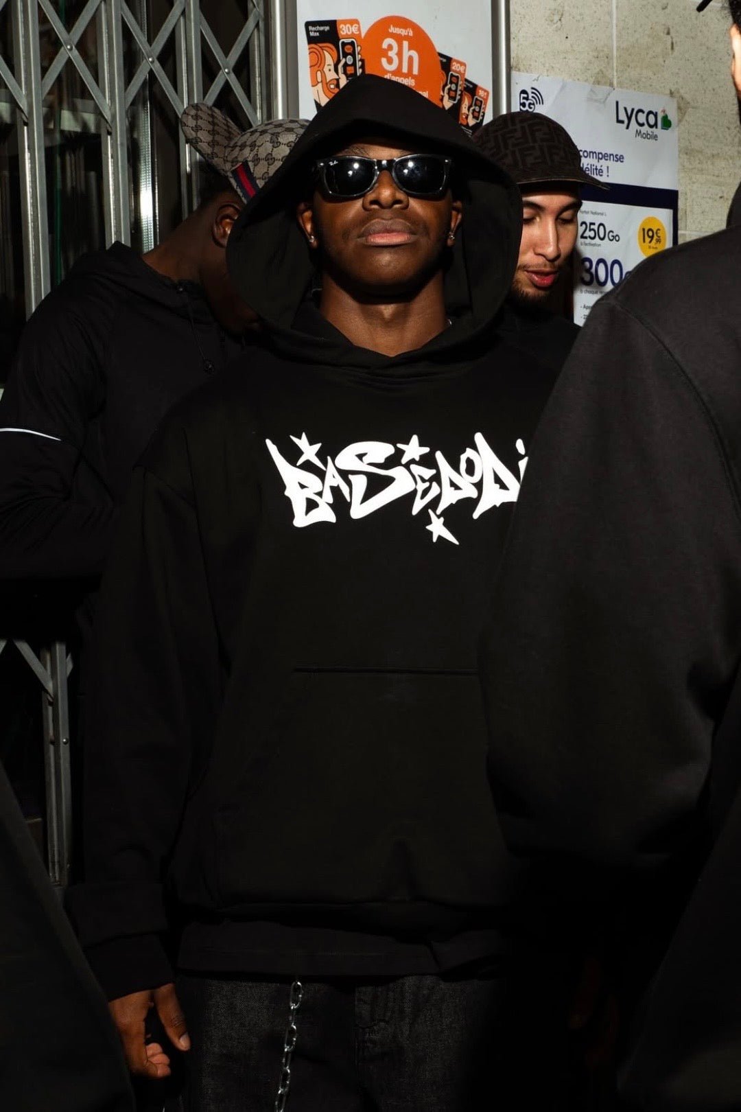 Hoodie "COMFY" Graffiti Black - BASEDODICI®
