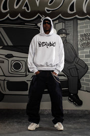Hoodie "COMFY" Graffiti White - BASEDODICI®