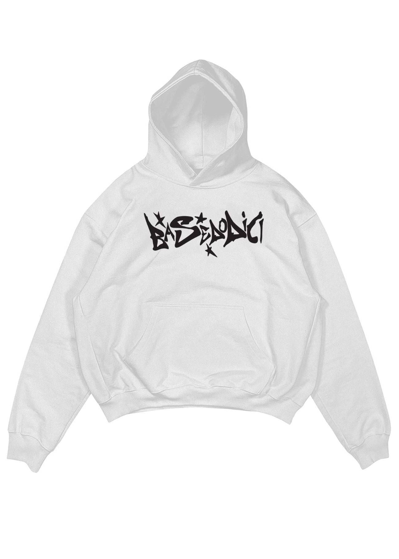 Hoodie "COMFY" Graffiti White - BASEDODICI®