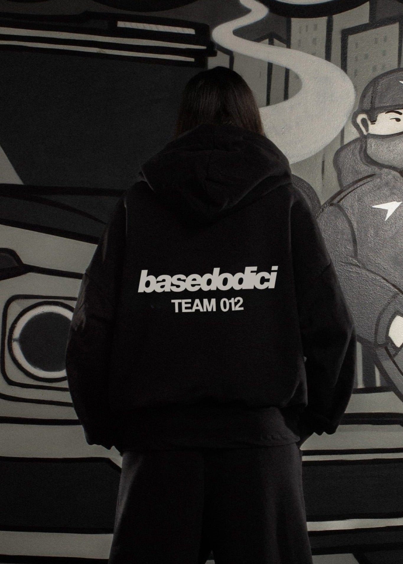 Hoodie "COMFY" Team012 Black - BASEDODICI®