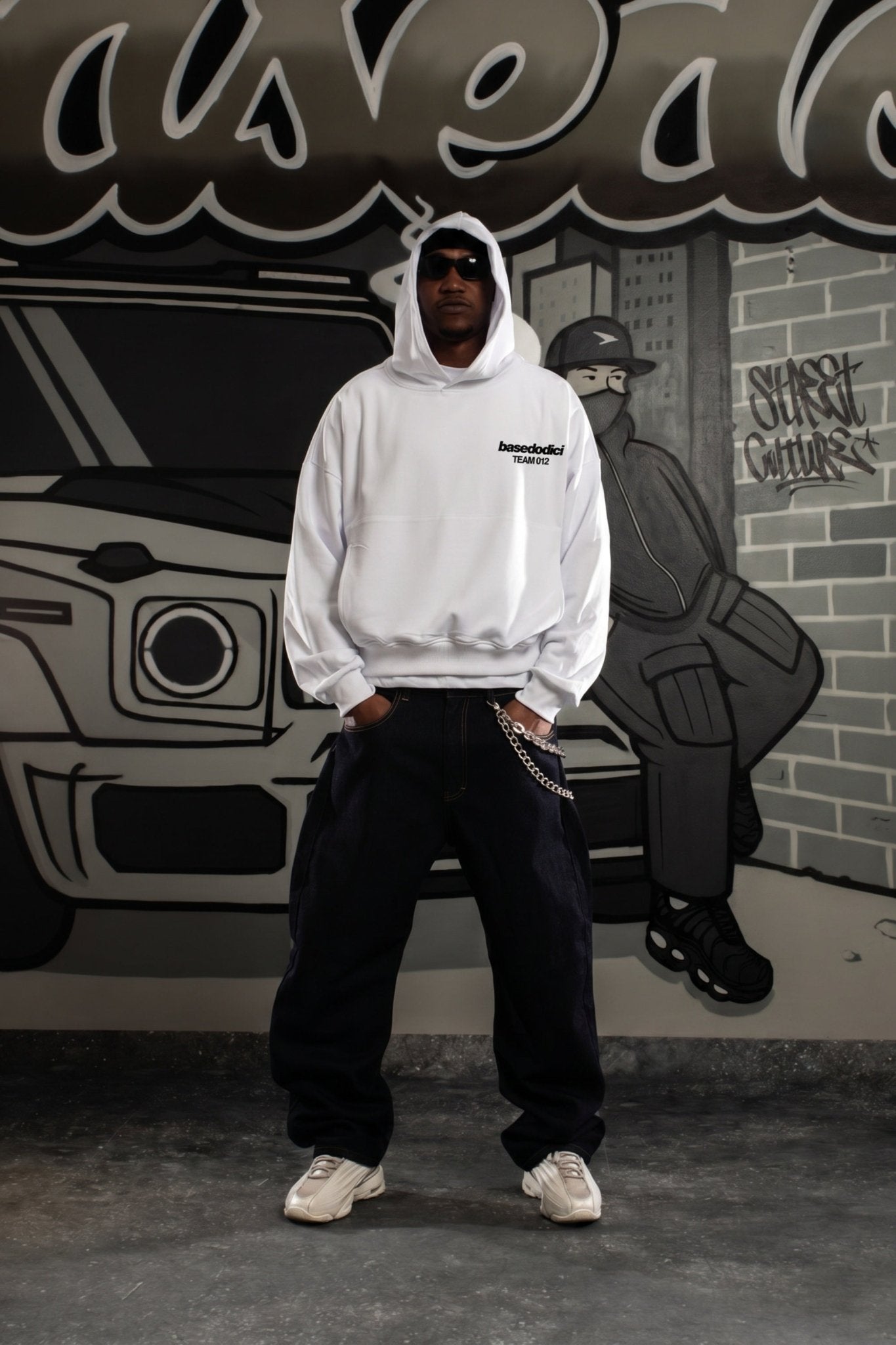 Hoodie "COMFY" Team012 White - BASEDODICI®
