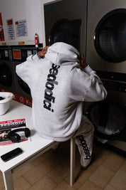 Hoodie "COMFY" Vertical Logo AshGrey/Black - BASEDODICI®