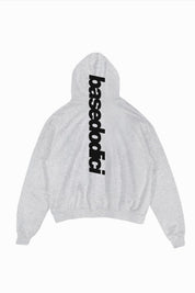Hoodie "COMFY" Vertical Logo AshGrey/Black - BASEDODICI®