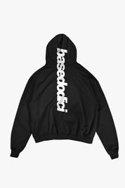 Hoodie "COMFY" Vertical Logo Black/White - BASEDODICI®