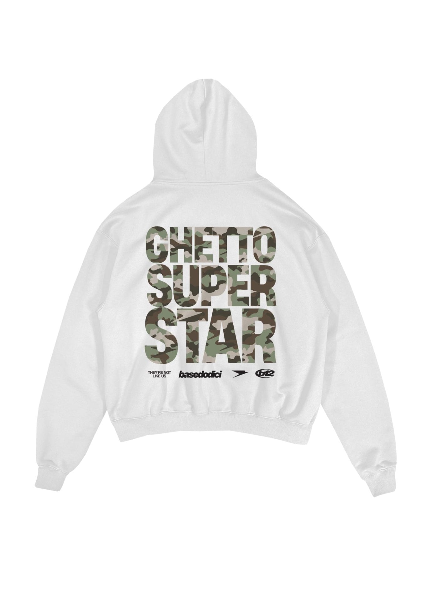 Hoodie "CRUEL SEASON" Ghetto White - BASEDODICI®