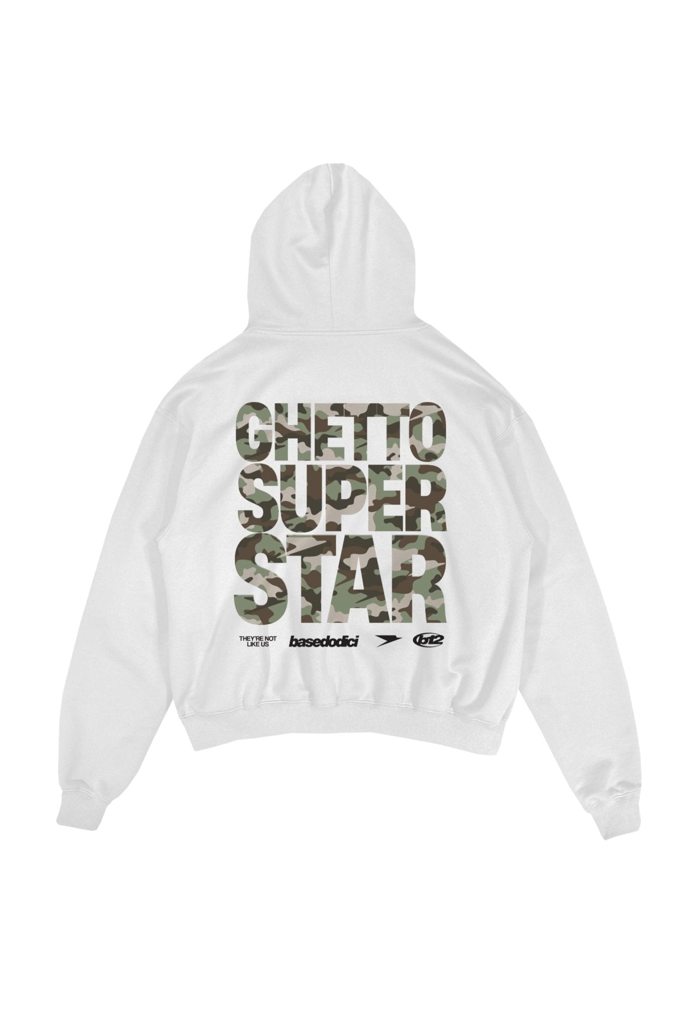 Hoodie "CRUEL SEASON" Ghetto White - BASEDODICI®