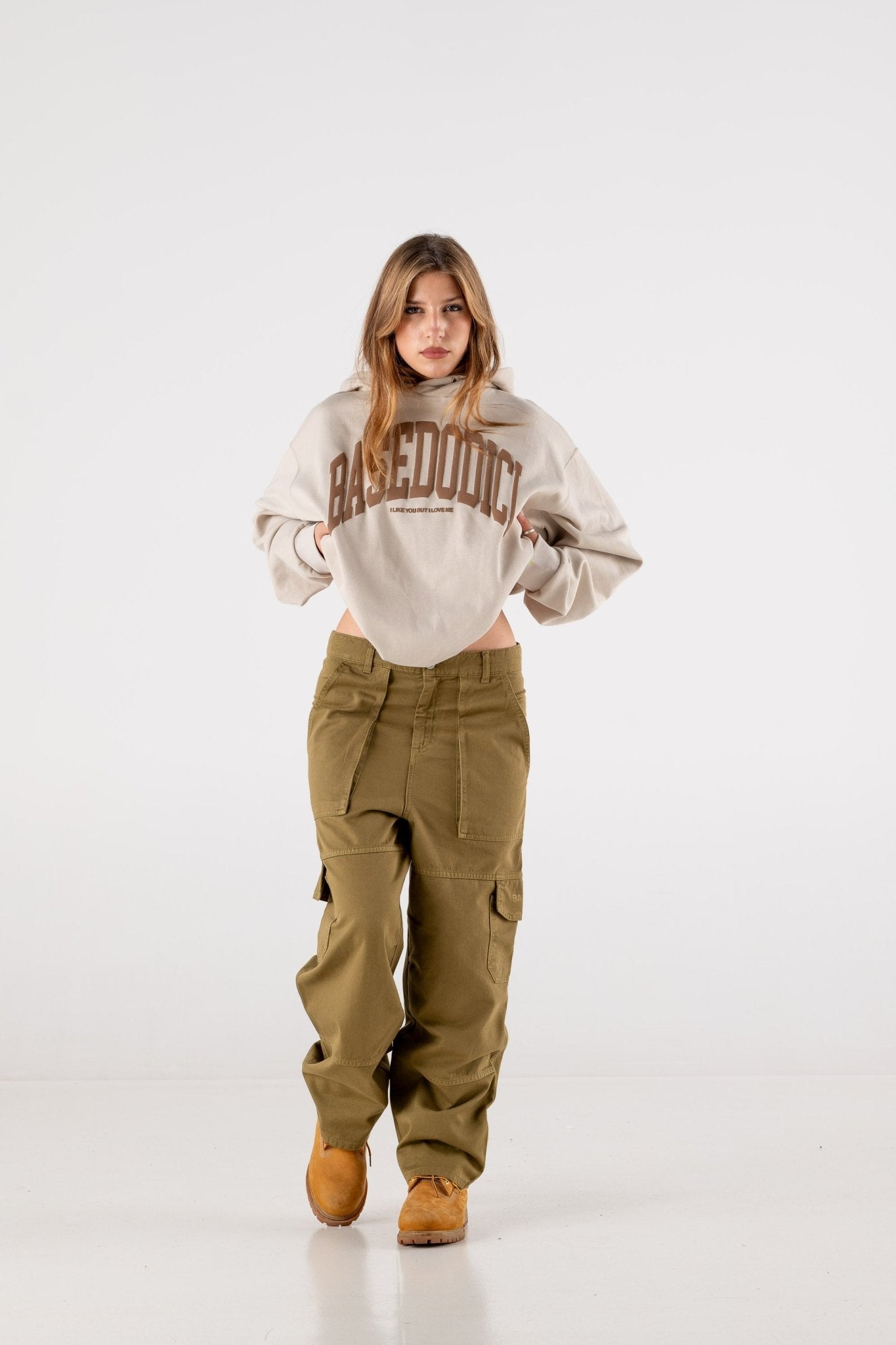 Hoodie "DE LA RUE À LA RUE" ArcLogo Beige - BASEDODICI®