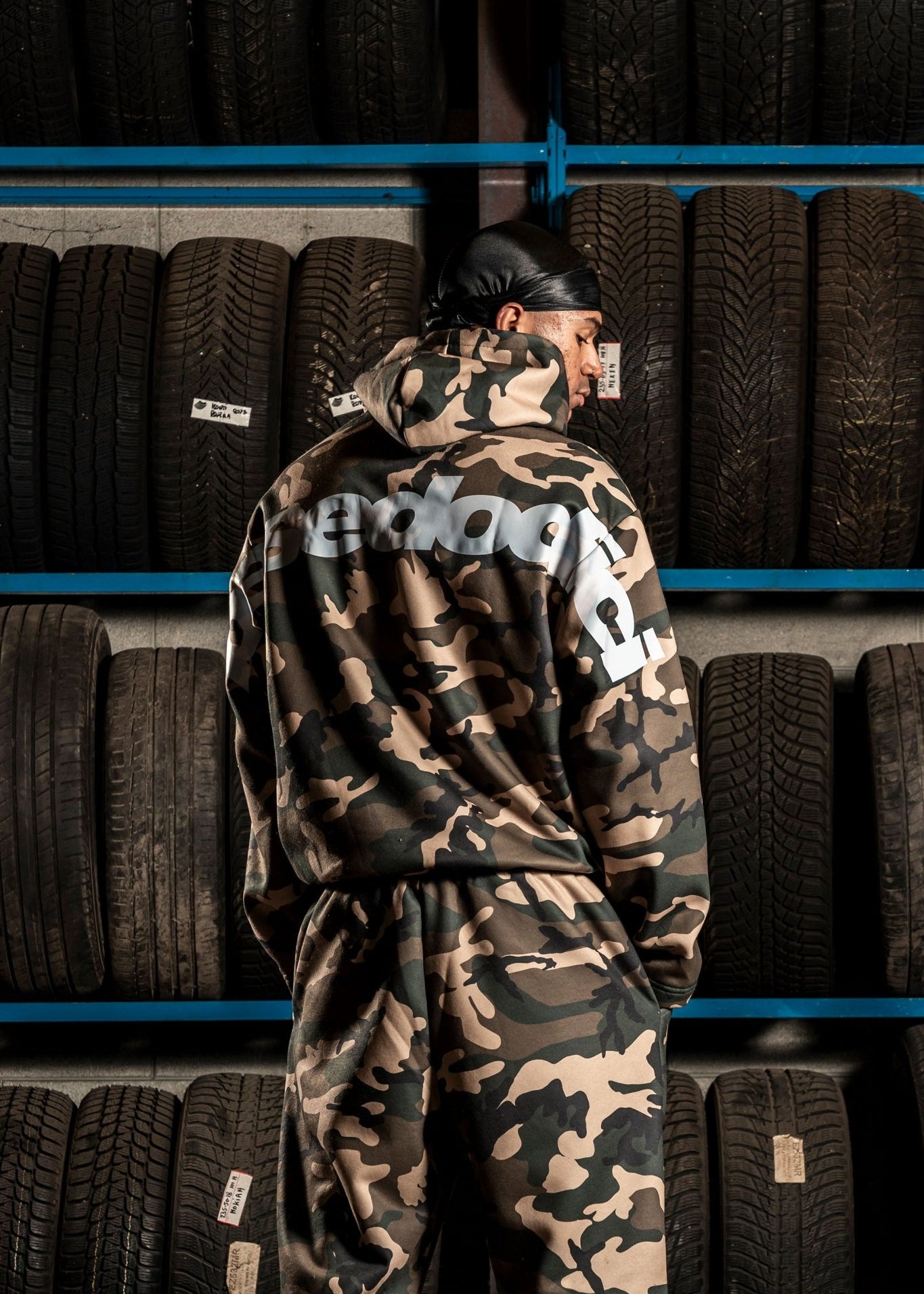 Hoodie "DETROIT" Camo Green - BASEDODICI®