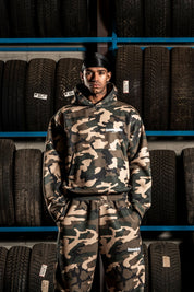 Hoodie "DETROIT" Camo Green - BASEDODICI®