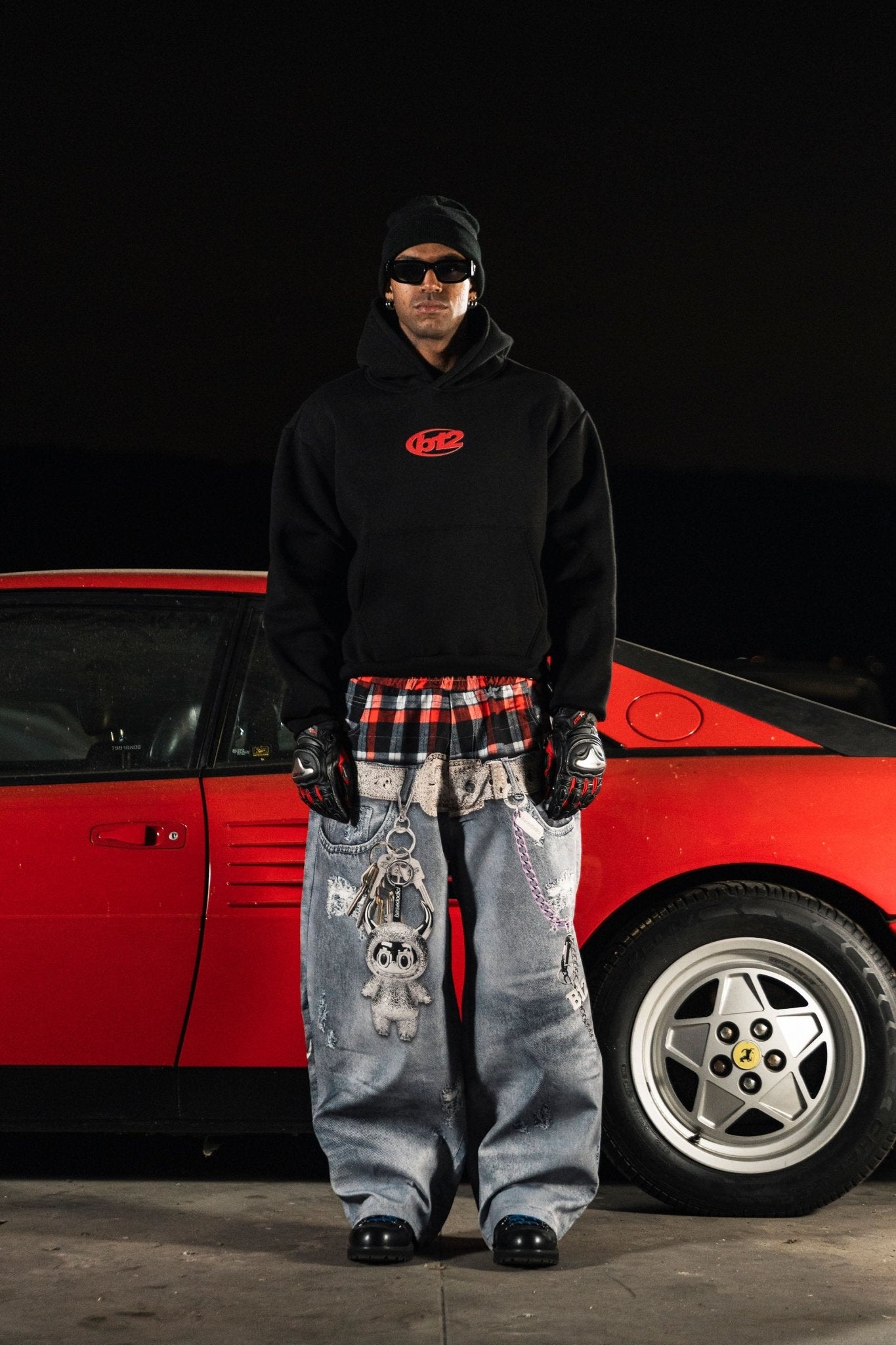 Hoodie "DETROIT" Junkyard Black - BASEDODICI®