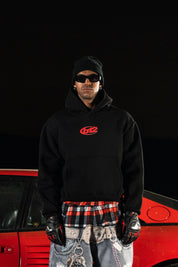 Hoodie "DETROIT" Junkyard Black - BASEDODICI®