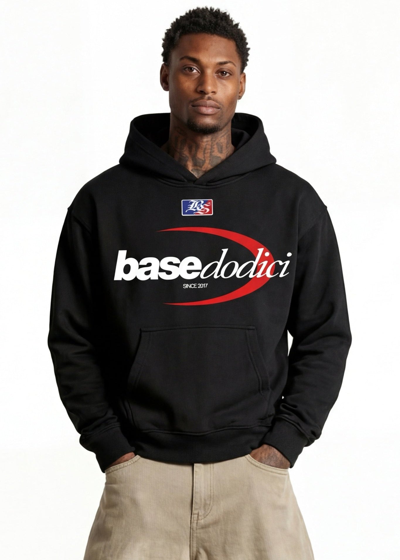 Hoodie "FOR DREAMERS" Logo Black - BASEDODICI®