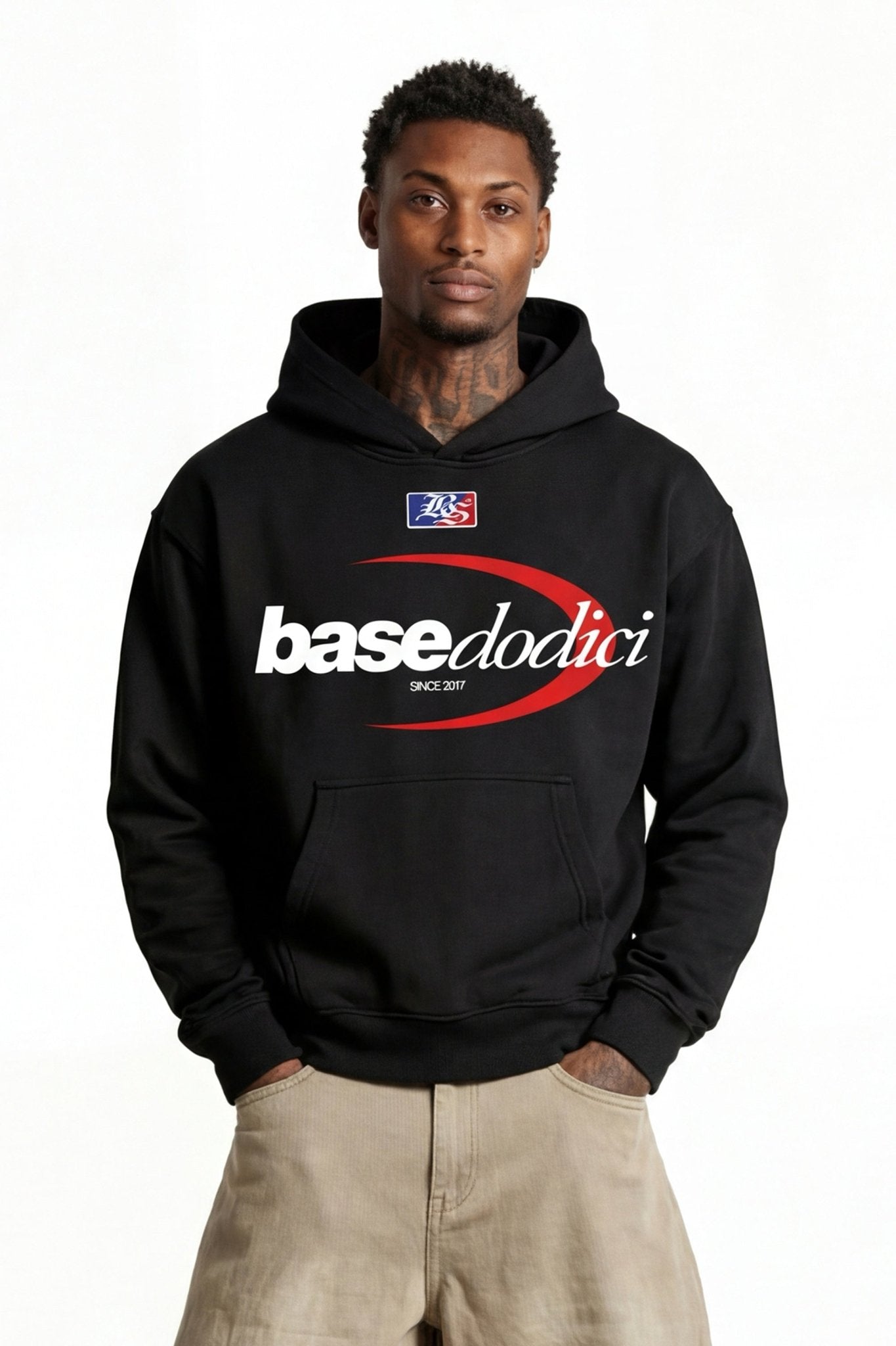 Hoodie "FOR DREAMERS" Logo Black - BASEDODICI®