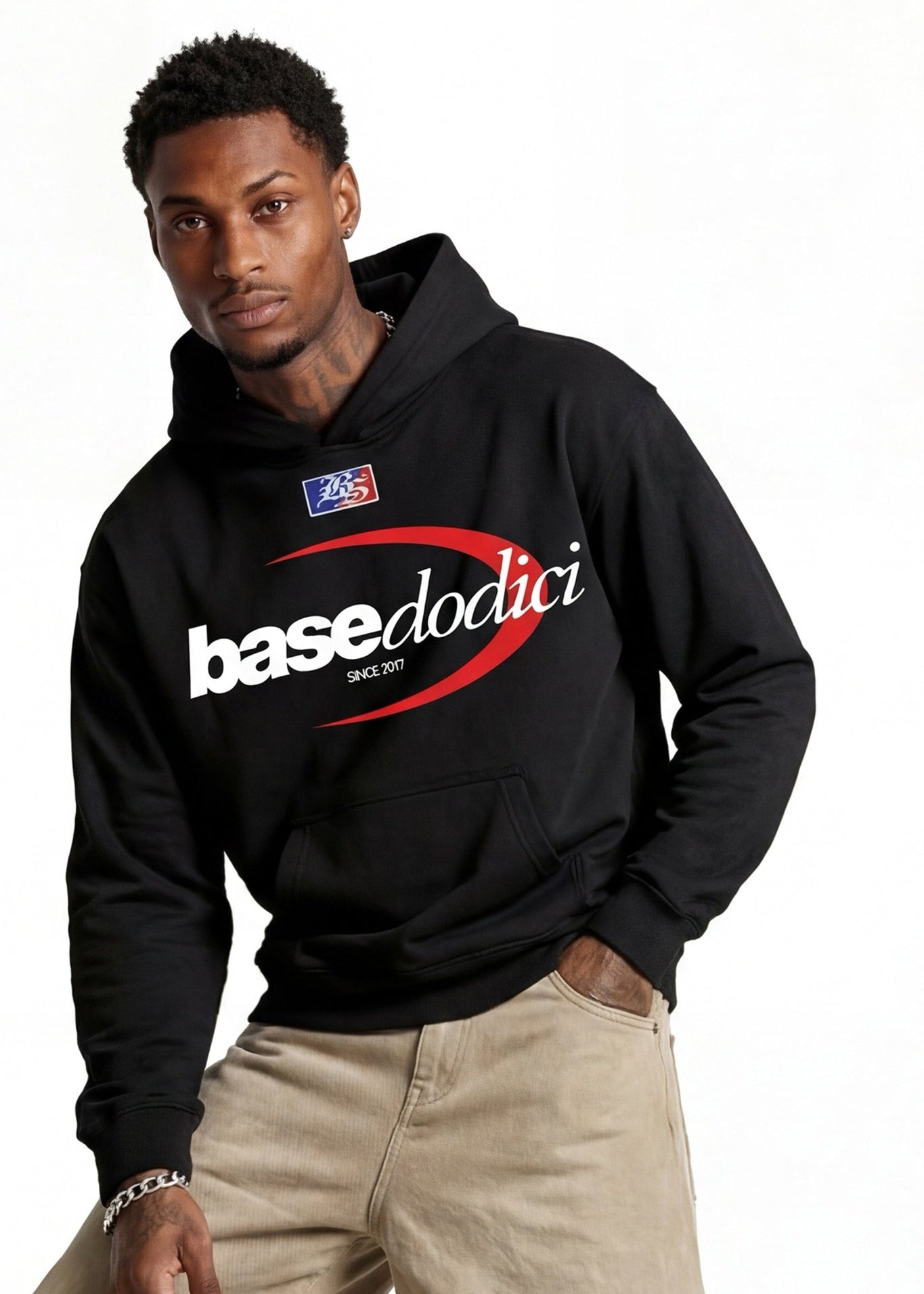 Hoodie "FOR DREAMERS" Logo Black - BASEDODICI®