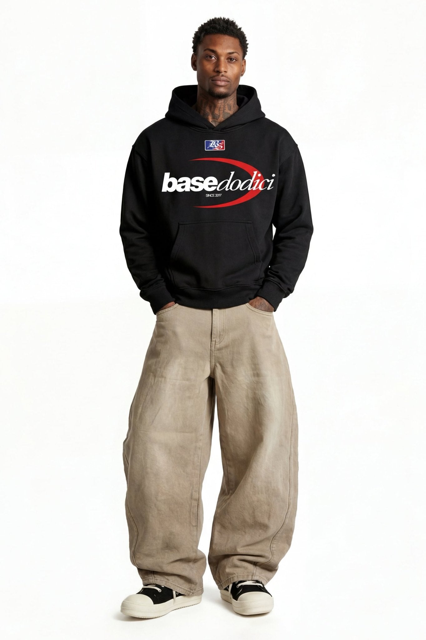 Hoodie "FOR DREAMERS" Logo Black - BASEDODICI®