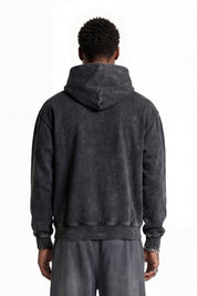 Hoodie "FOR DREAMERS" Logo Stone Washed Dark - BASEDODICI®