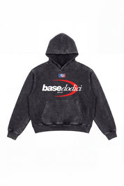 Hoodie "FOR DREAMERS" Logo Stone Washed Dark - BASEDODICI®