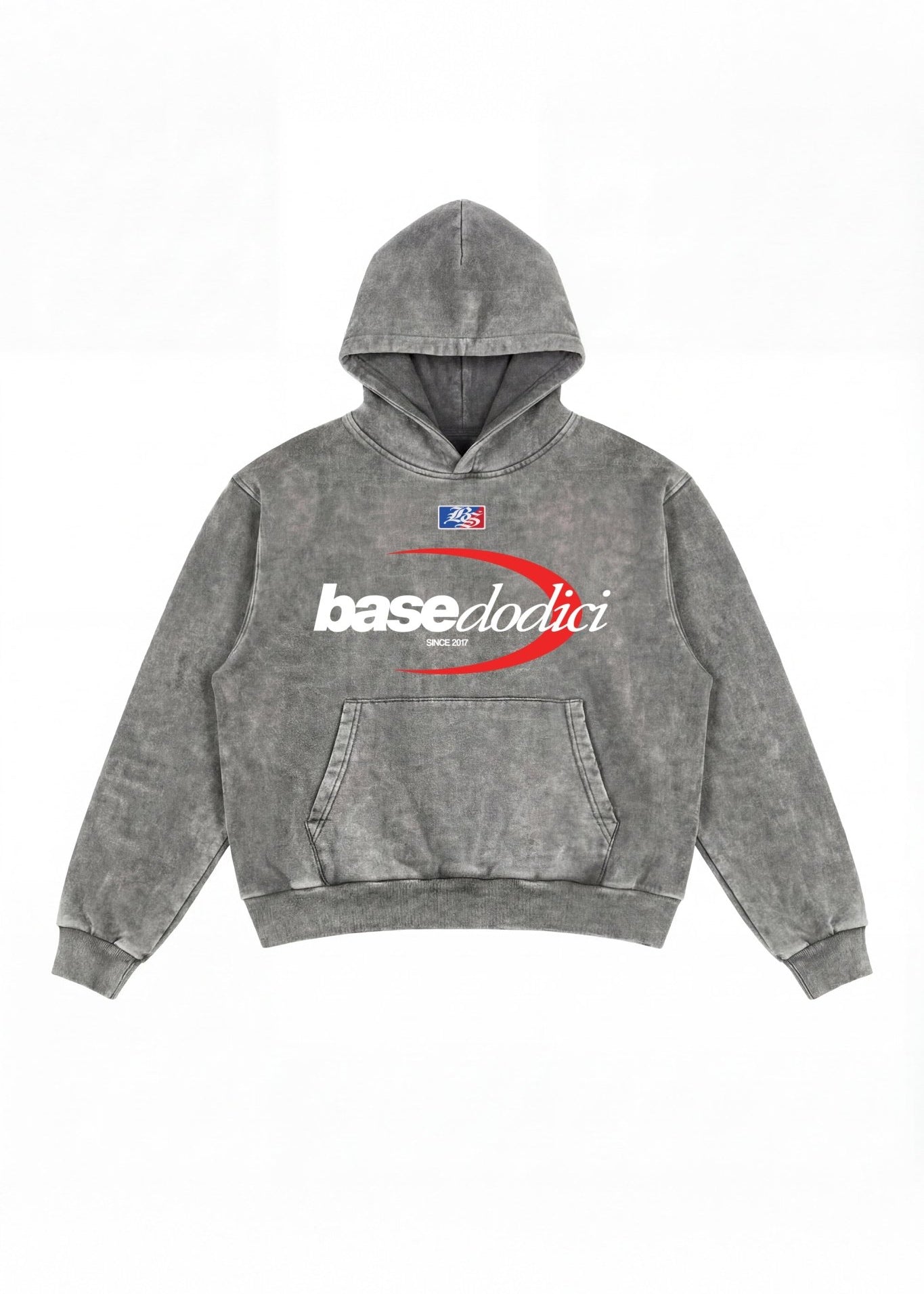 Hoodie "FOR DREAMERS" Logo Stone Washed Light - BASEDODICI®
