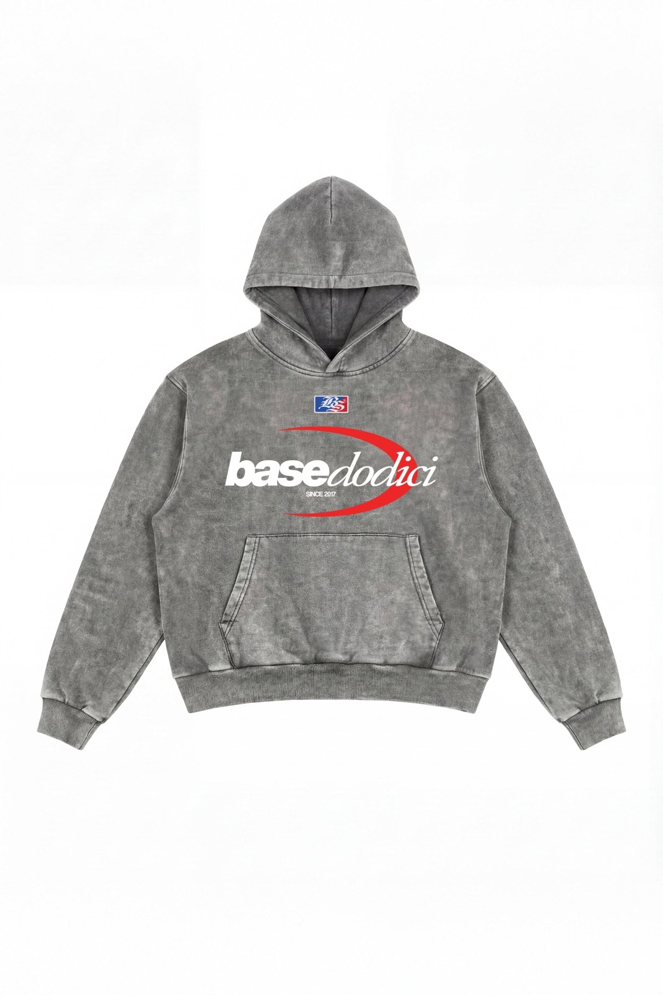 Hoodie "FOR DREAMERS" Logo Stone Washed Light - BASEDODICI®