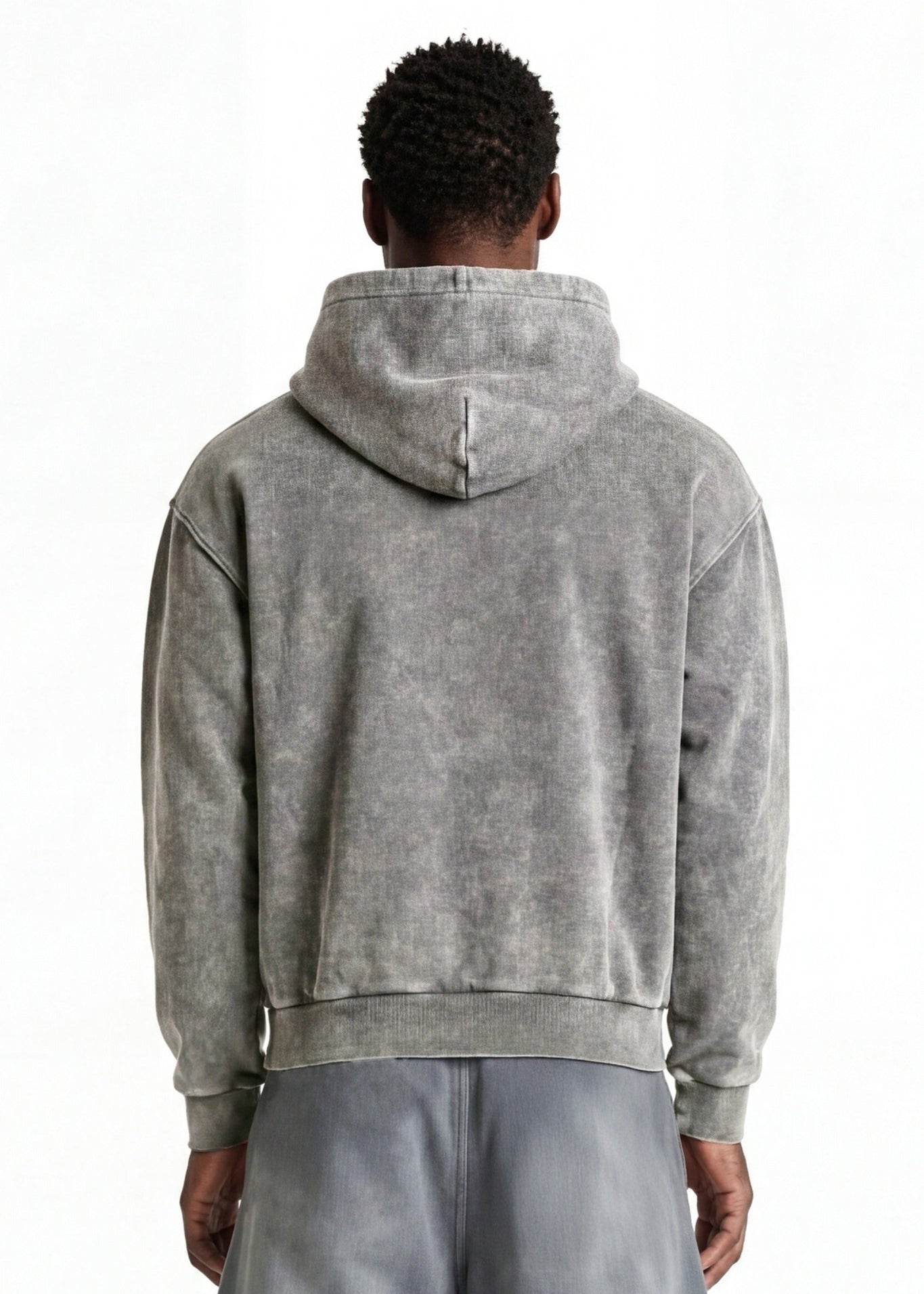 Hoodie "FOR DREAMERS" Logo Stone Washed Light - BASEDODICI®