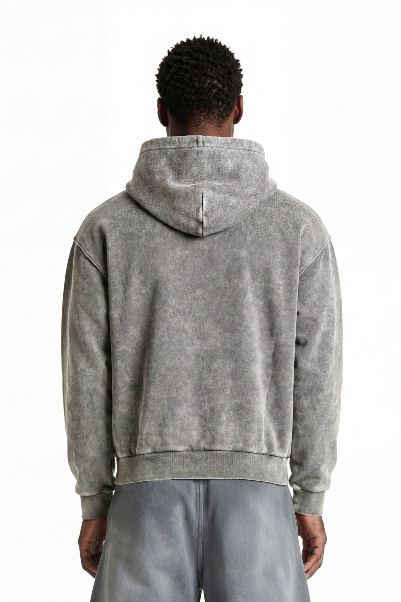 Hoodie "FOR DREAMERS" Logo Stone Washed Light - BASEDODICI®