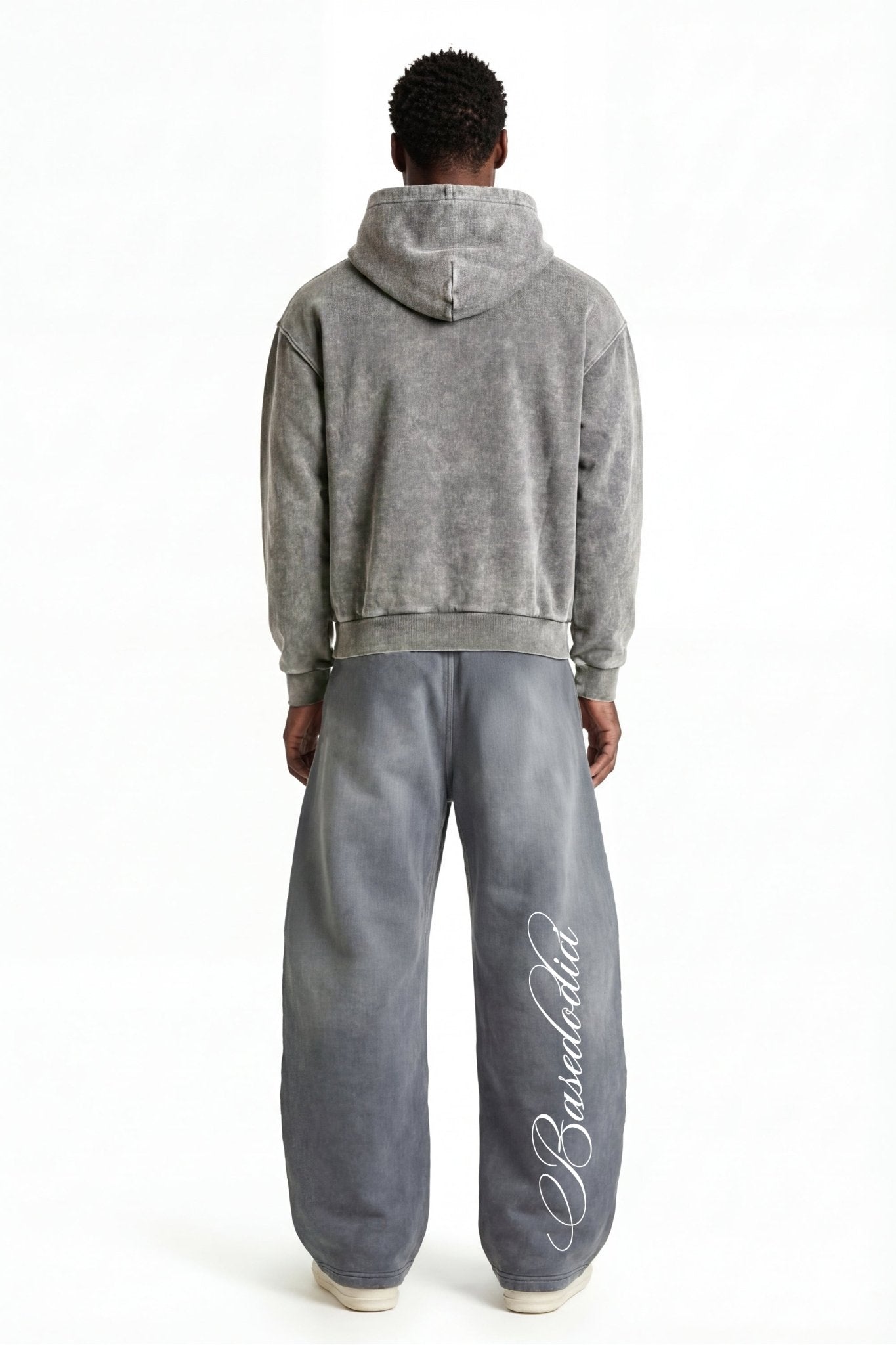 Hoodie "FOR DREAMERS" Logo Stone Washed Light - BASEDODICI®