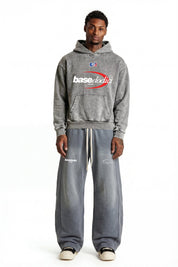 Hoodie "FOR DREAMERS" Logo Stone Washed Light - BASEDODICI®