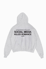 Hoodie "KILLED ROMANCE" AshGrey/Black - BASEDODICI®