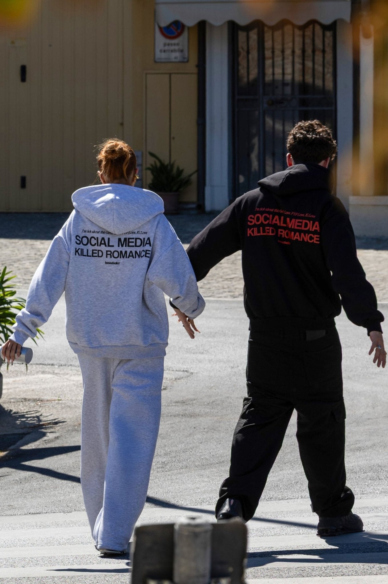 Hoodie "KILLED ROMANCE" AshGrey/Black - BASEDODICI®