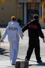 Hoodie "KILLED ROMANCE" AshGrey/Black - BASEDODICI®