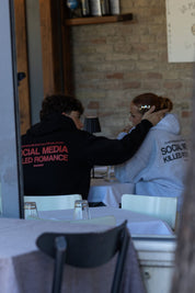 Hoodie "KILLED ROMANCE" AshGrey/Black - BASEDODICI®