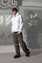 Hoodie "KILLED ROMANCE" AshGrey/Black - BASEDODICI®