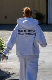 Hoodie "KILLED ROMANCE" AshGrey/Black - BASEDODICI®