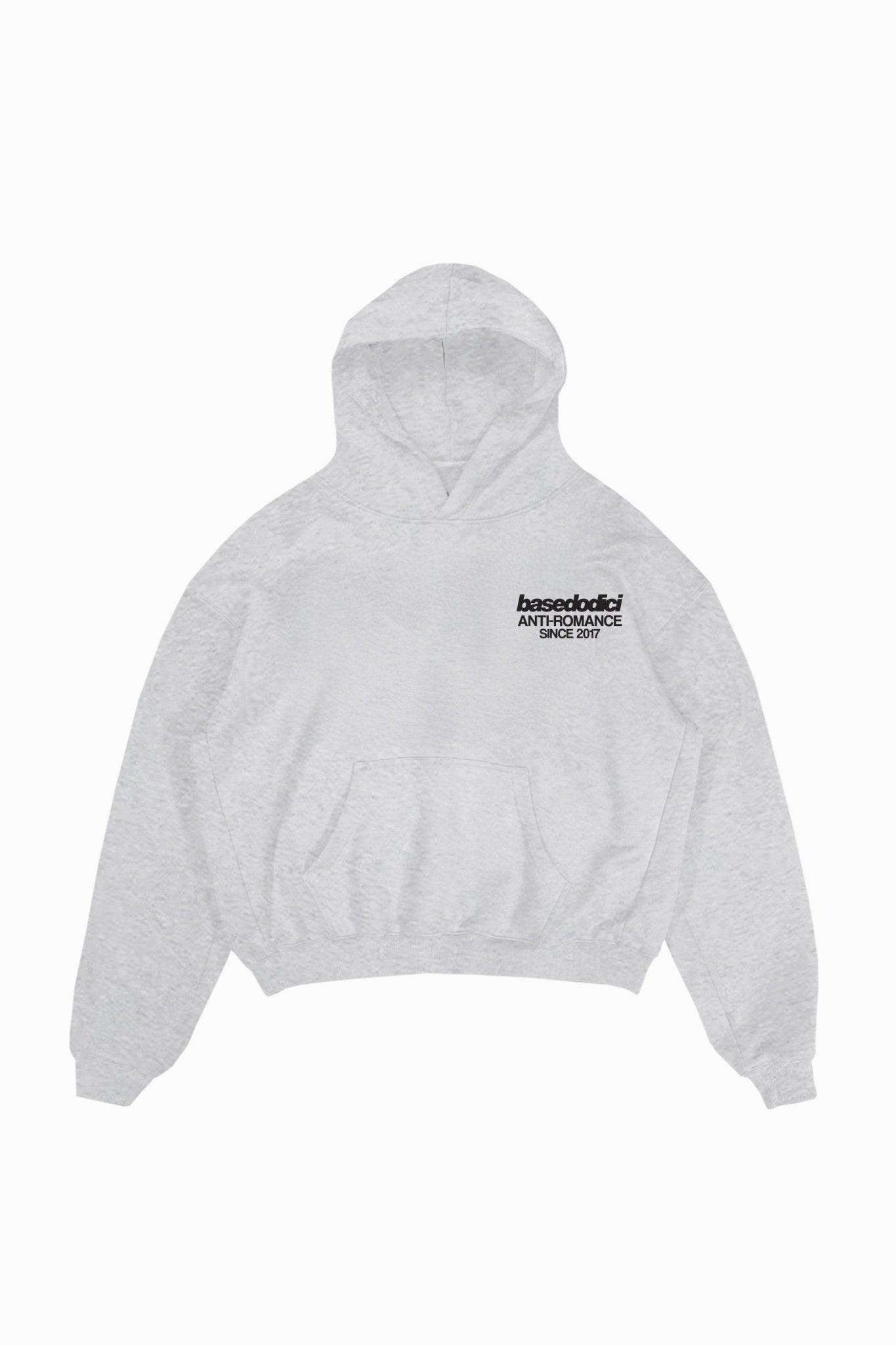 Hoodie "KILLED ROMANCE" AshGrey/Black - BASEDODICI®